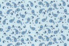 Blue paisley on light blue