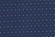 Gold and white on dark blue