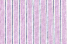 Blue and white stripes on lavender - linen