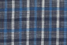 Navy, blue and white - linen