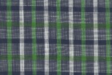 Navy, green and white - linen