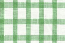 Large green checks - linen