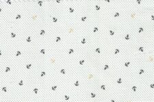 Gold and black anchors on white