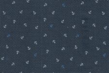 Blue and white anchors on dark blue