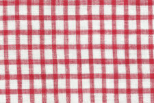Red medium checks - linen