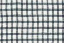 Black medium checks - linen