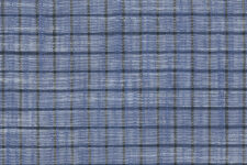 Navy and green squares on blue - linen